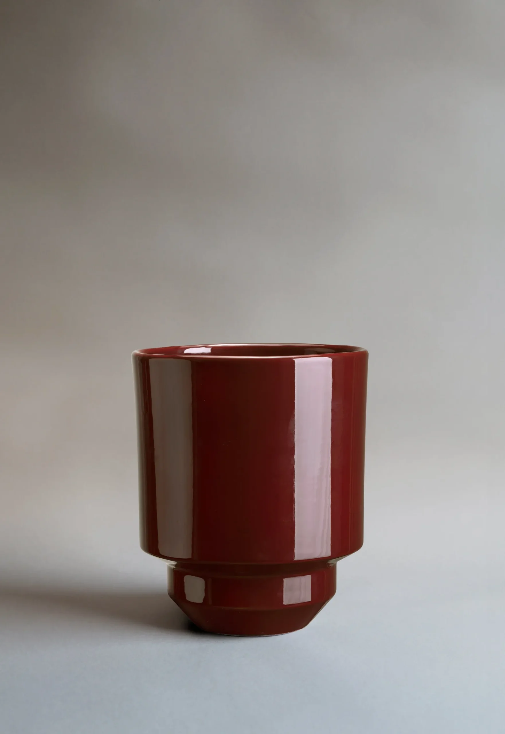 Hoff krukke, glaseret, Burgundy