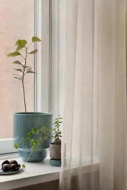 Hoff krukke, raw grey + Misty Blue underskål