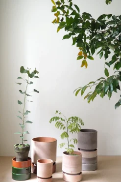 Hoff krukke, raw grey + raw rosa underskål