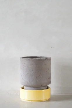Hoff krukke, raw grey + Yellow underskål
