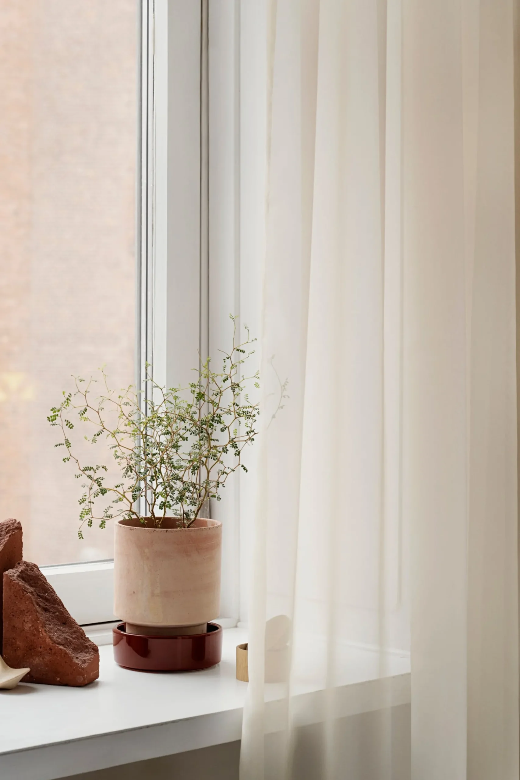 Hoff krukke, raw rosa + Burgundy underskål