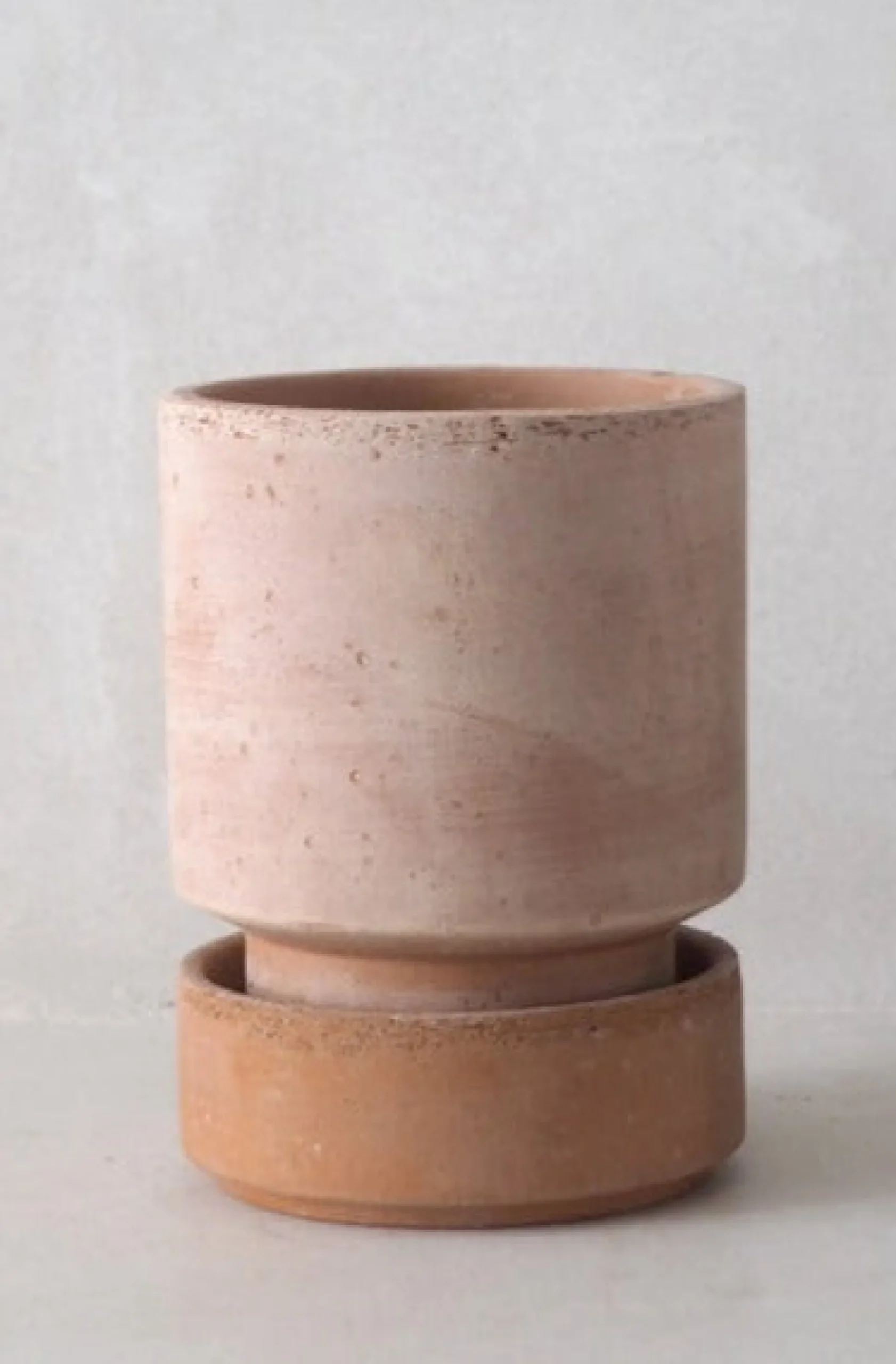 Hoff krukke, raw rosa + raw rosa underskål, gulvkrukke