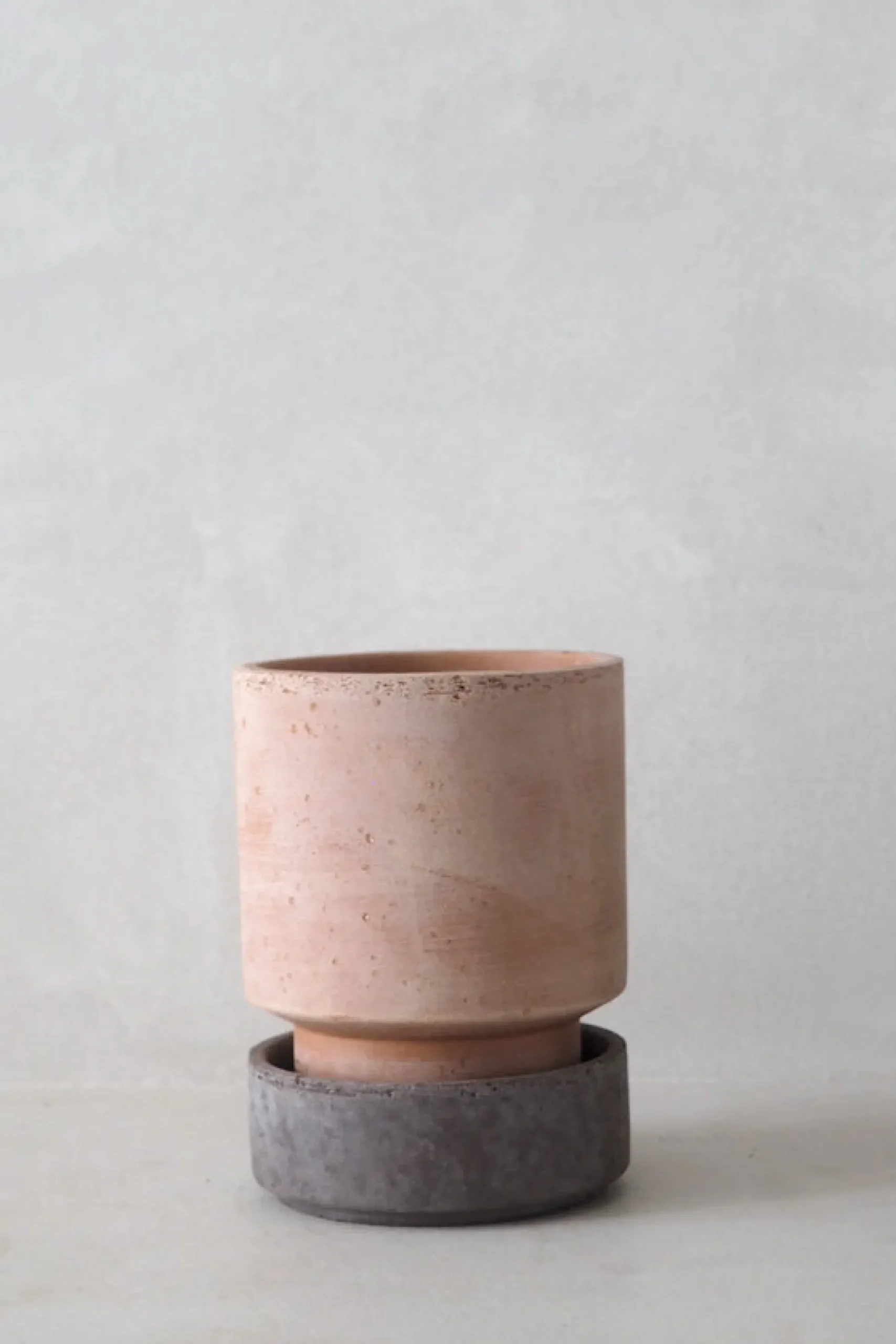 Hoff krukke, raw rosa + raw grey underskål