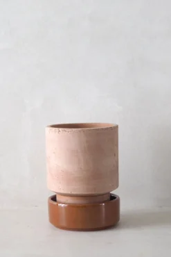 Hoff krukke, raw rosa + rust underskål