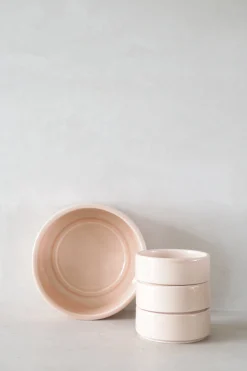 Hoff underskål, glaseret rosa