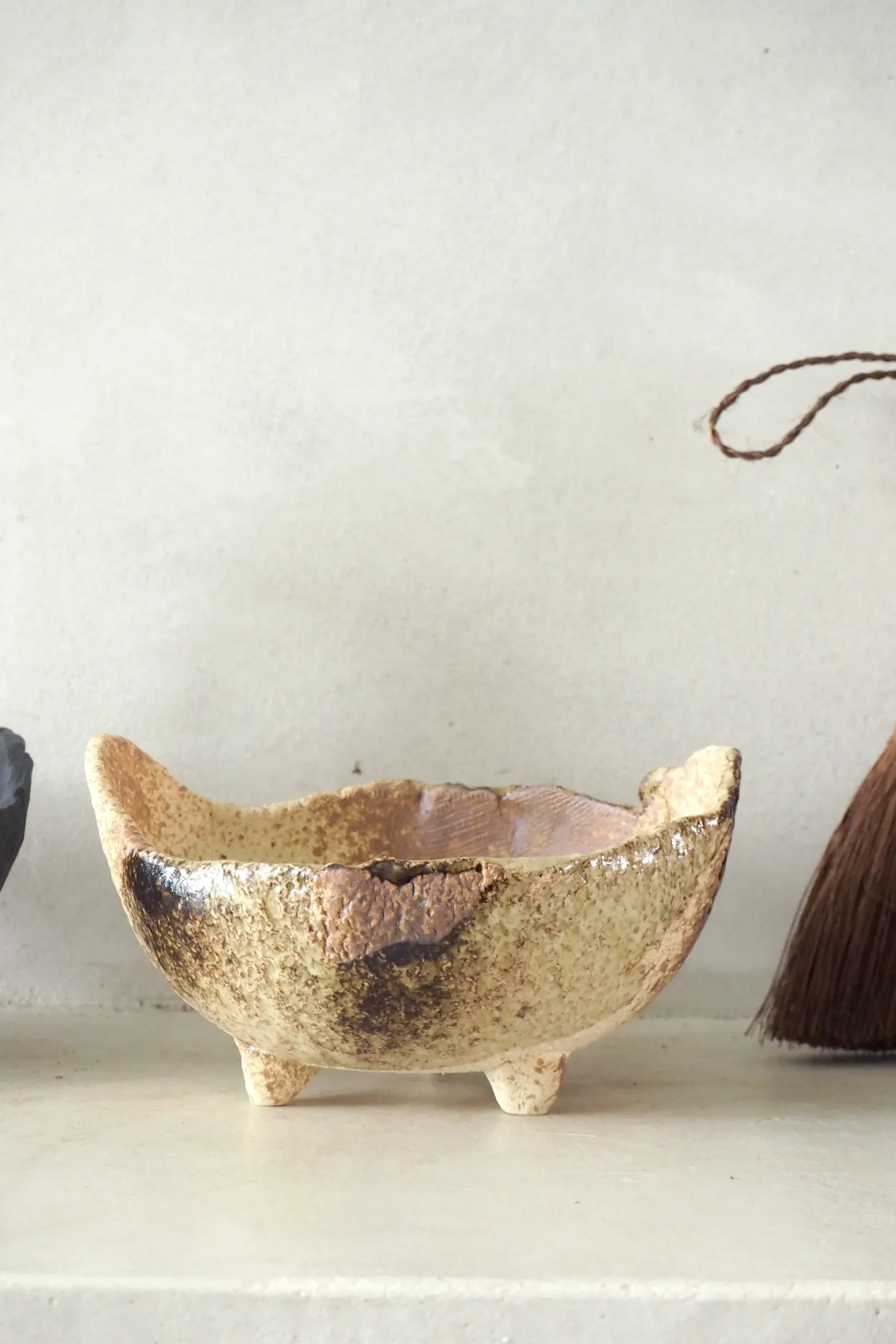 Japansk bonsai krukke, håndlavet, brun