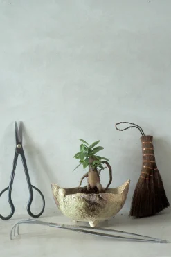 Japansk bonsai krukke, håndlavet, brun